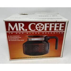 VTG Mr. Coffee Replacement 12 Cup Decanter Carafe Glass Pot Model D12 New WHITE